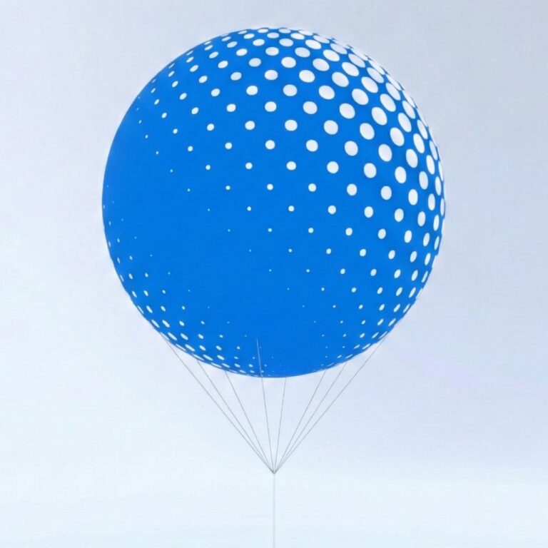 Balon reklamowy kula helowa – duży balon kulisty unoszący się w powietrzu z nadrukiem (wysoka widoczność)