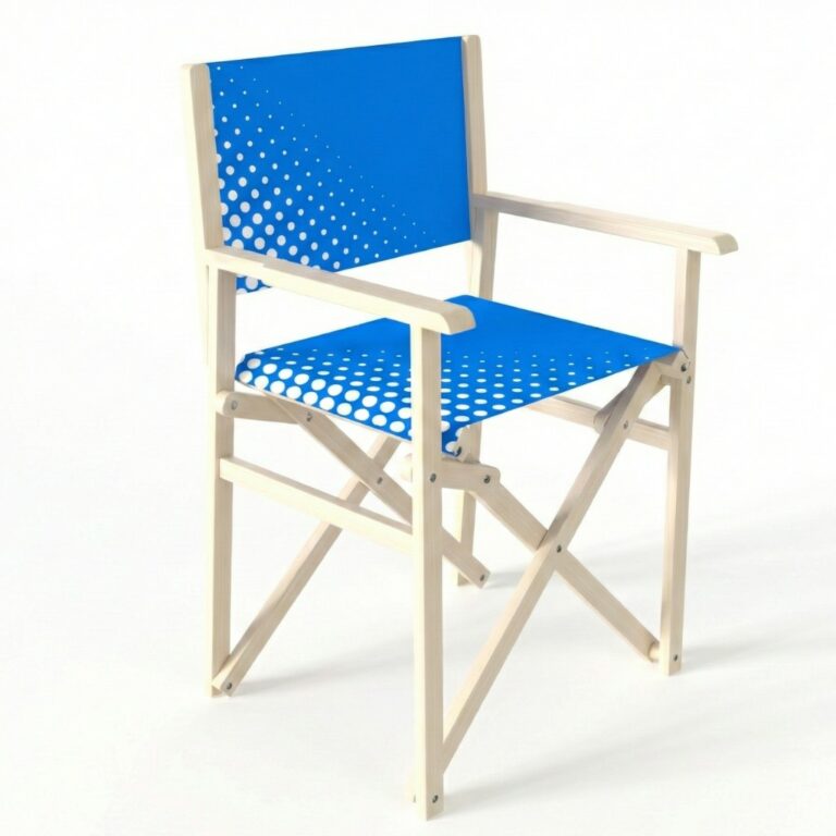 Krzesło reklamowe Polo – składane krzesło promocyjne z logo firmy na imprezy plenerowe