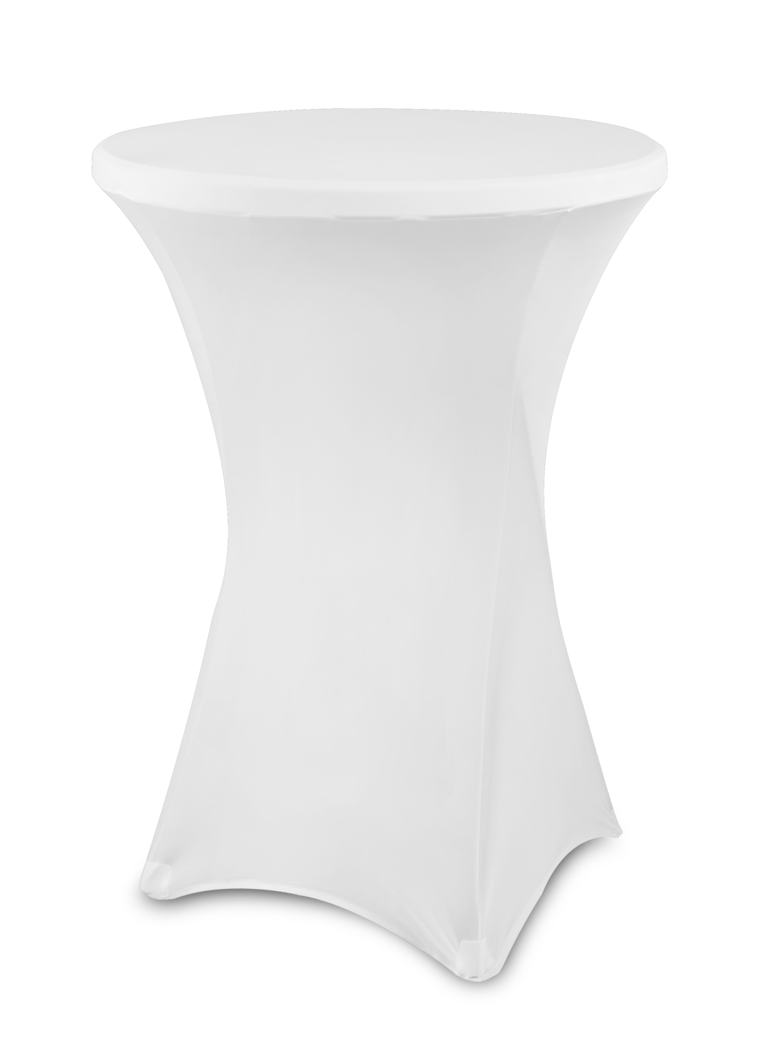 Stolik koktajlowy z pokrowcem białym