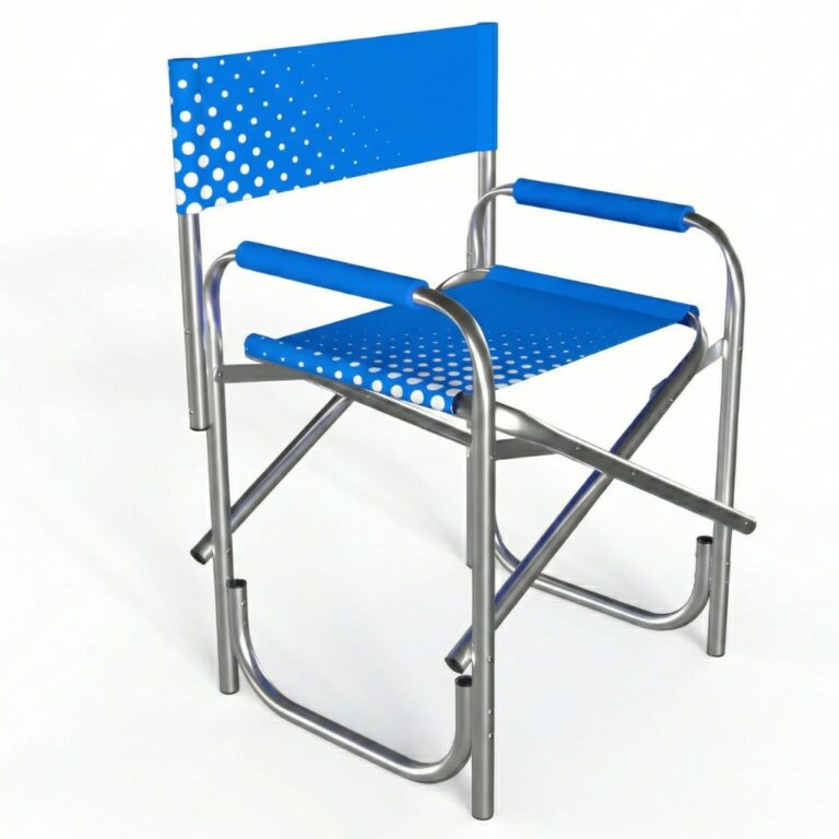 Krzesło reżyserskie aluminiowe – klasyczne krzesło reżyserskie z lekkiego aluminium (z personalizacją)