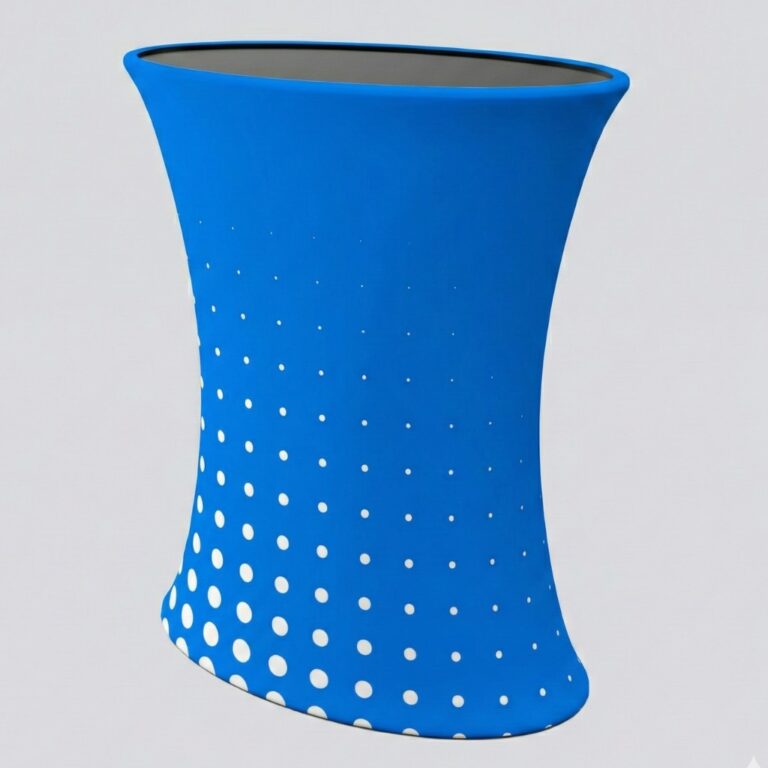 Trybunka reklamowa Quick Up – szybko rozkładana lada promocyjna z półkami (idealna dla hostess)